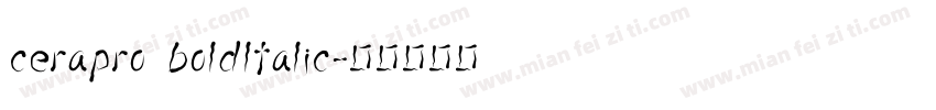 cerapro boldltalic字体转换